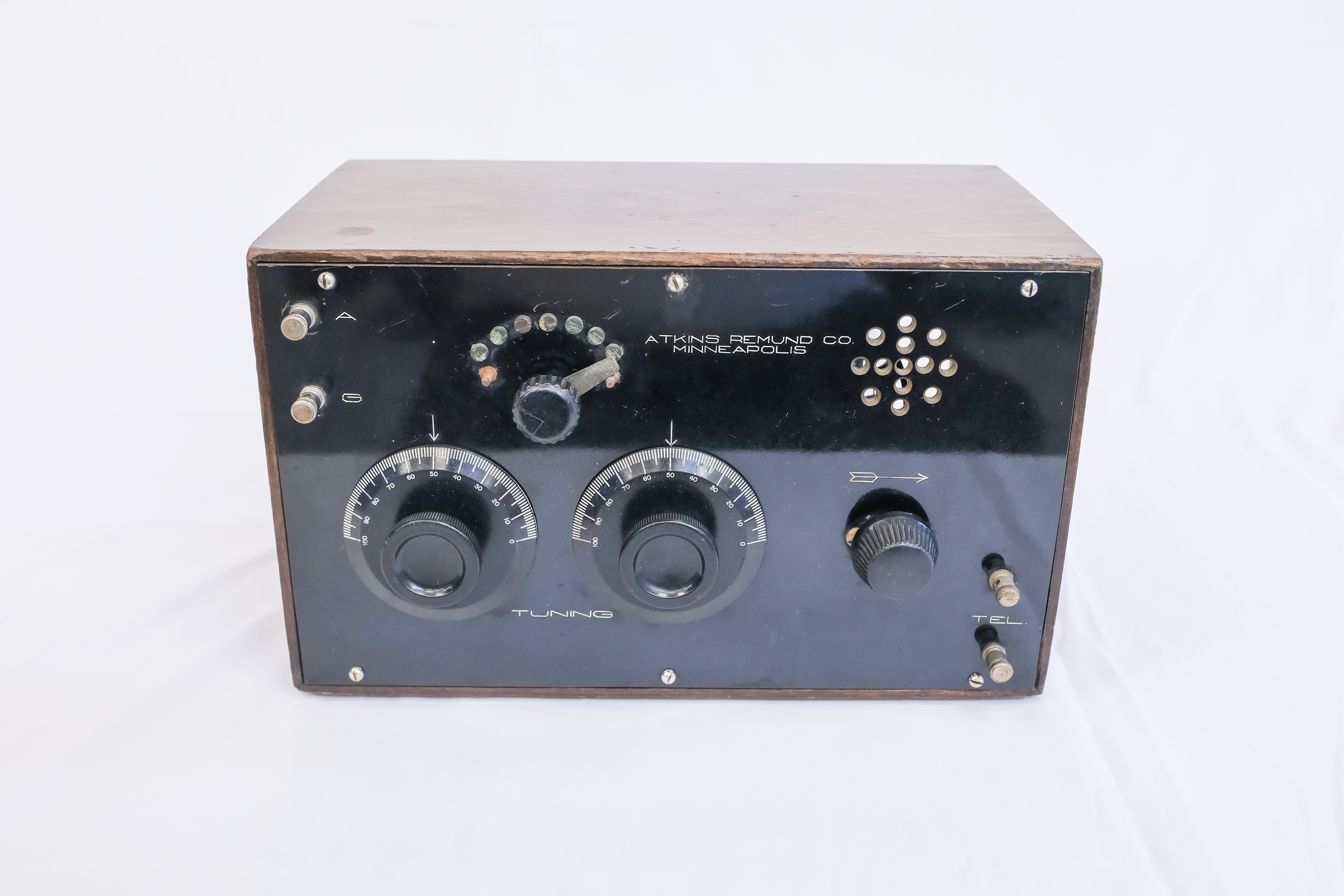 two dial battery set radio atkins remund brand